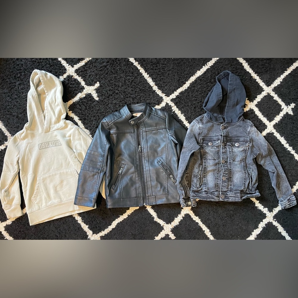 OshKosh B'gosh Black Faux Leather Jacket